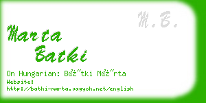 marta batki business card